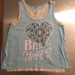 “Unique” Rhinestone Tank Top